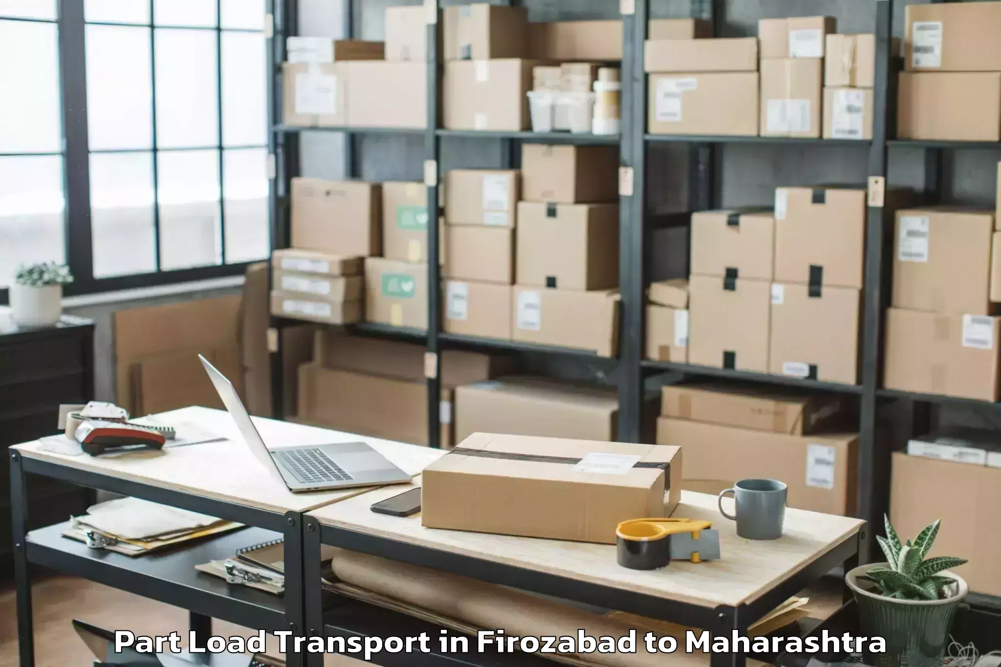 Top Firozabad to Navi Mumbai Part Load Transport Available